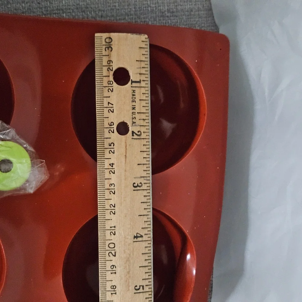 Silicone Mold Hot Chocolate Bomb Cake Baking Mold  6 Hole Semi-Sphere‎ Round